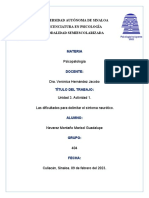 Unidad 3. Actividad 1.las Dificultades para Delimitar El Síntoma Neurótico - Nevarez Montaño Marisol Guadalupe