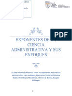 Copia de Exponentes de La Ciencia Administrativa y Sus Enfoques