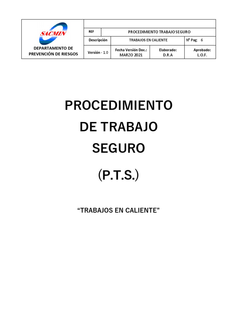 Pts Trabajo en Caliente | PDF