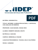 Informe Iluminación Natural y Artificial Con Análisis de Energía - ROBERTO SEGURA ZIRATE