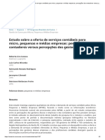 Estudo Sobre A Oferta de Serviços Contábeis para Micro, Pequenas e Médias Empresas: Percepções Dos Contadores Versus Percepções Dos Gestores