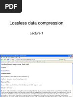 Lossless Data Compression