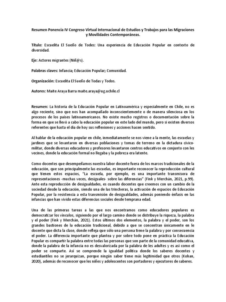 Resumen Ponencia IV Congreso Virtual Internacional de Estudios y ...