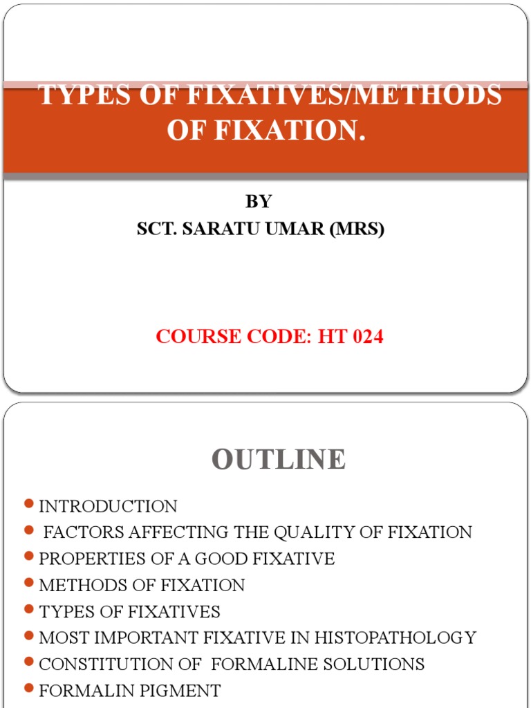 Types of Fixatives PDF