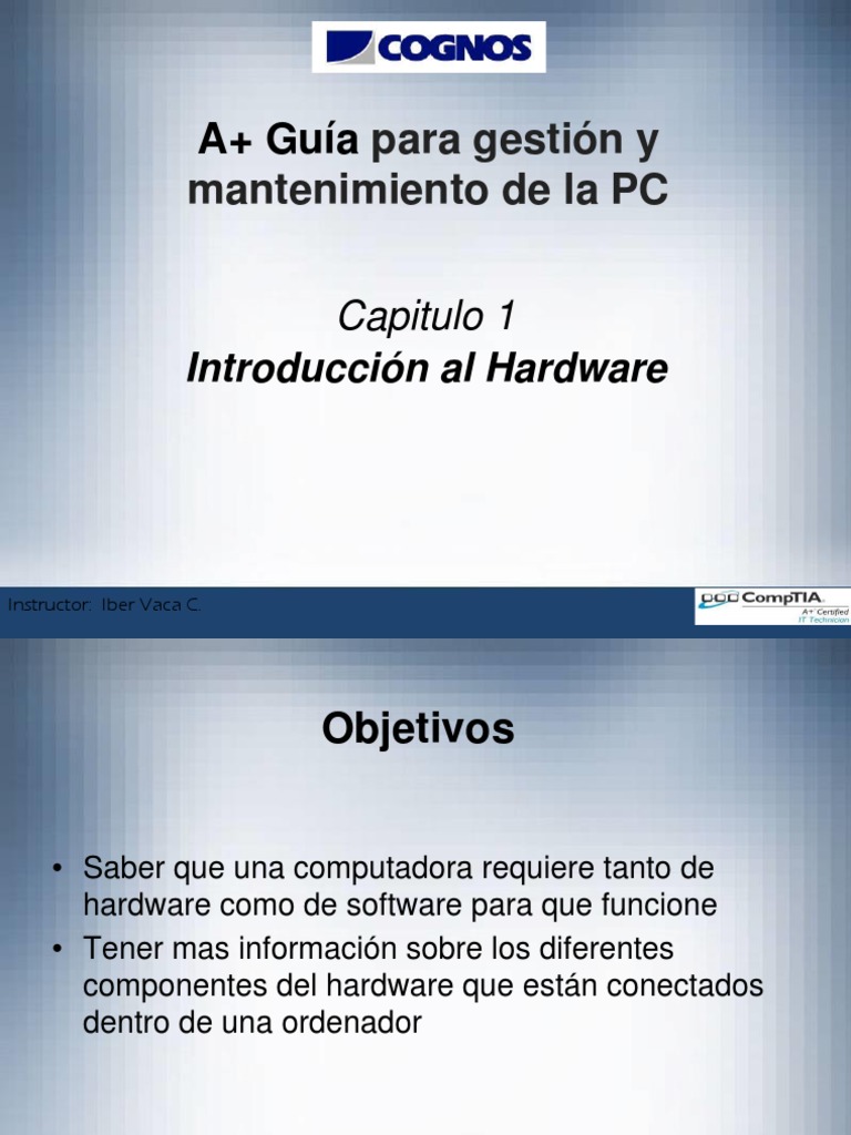 1 Introducción Al Hardware | PDF | Hardware de la computadora | Periférico