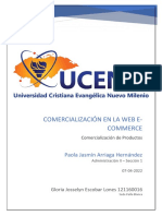 Comercialización en La Web E-Commerce: Paola Jasmín Arriaga Hernández