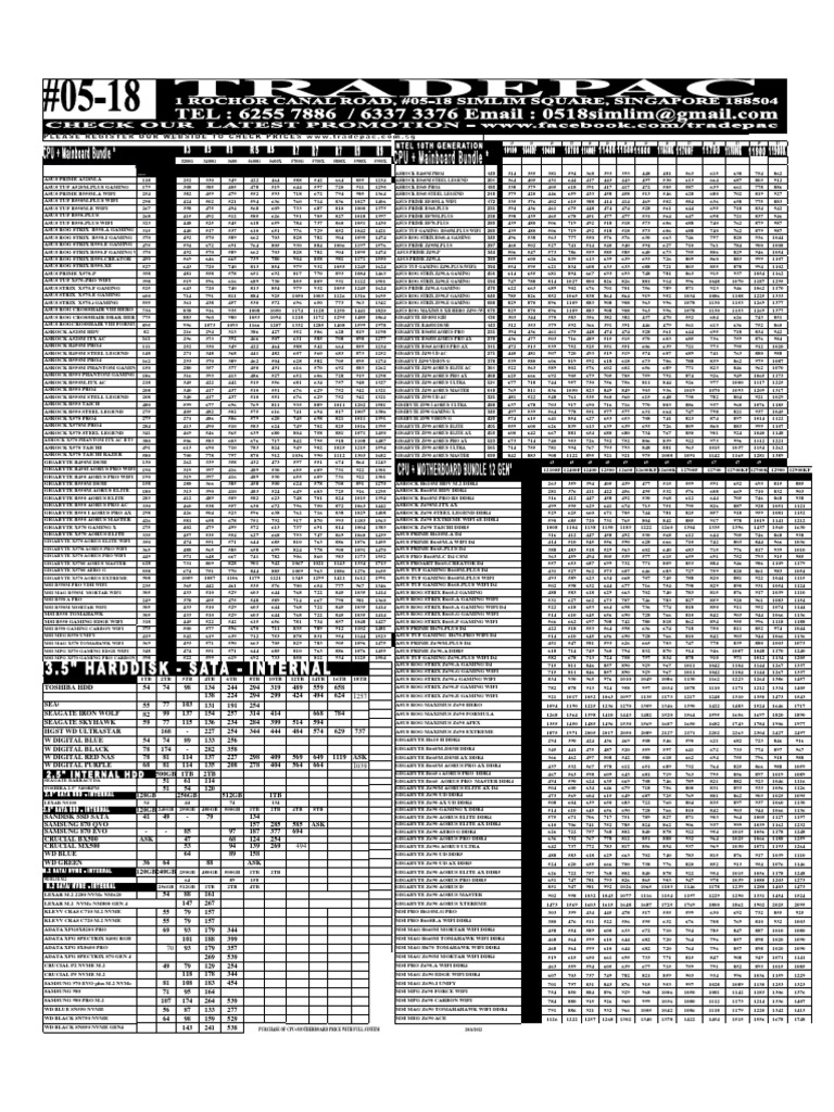 Tradepac Price List | PDF