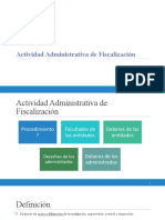 Clase Temas de Procedimientos Administrativos V - Actividad Administrativa de Fiscalización