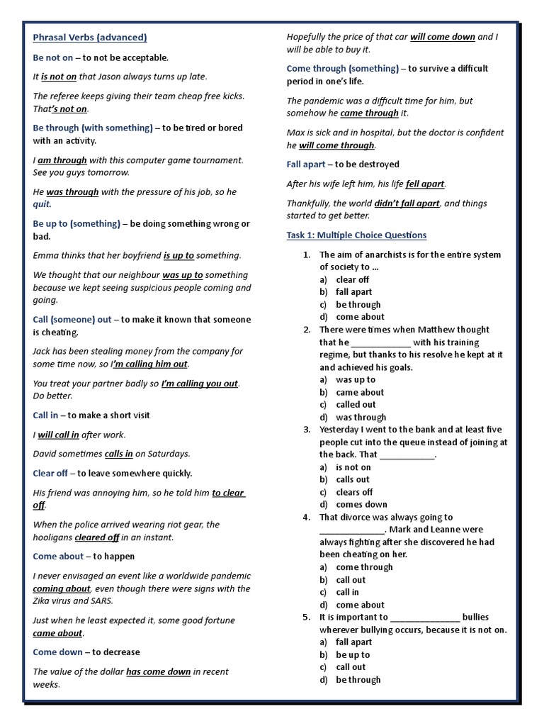 English phrasal verbs visual data 4