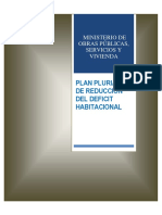 Plan Plurianual de Reduccion Del Deficit Habitacional