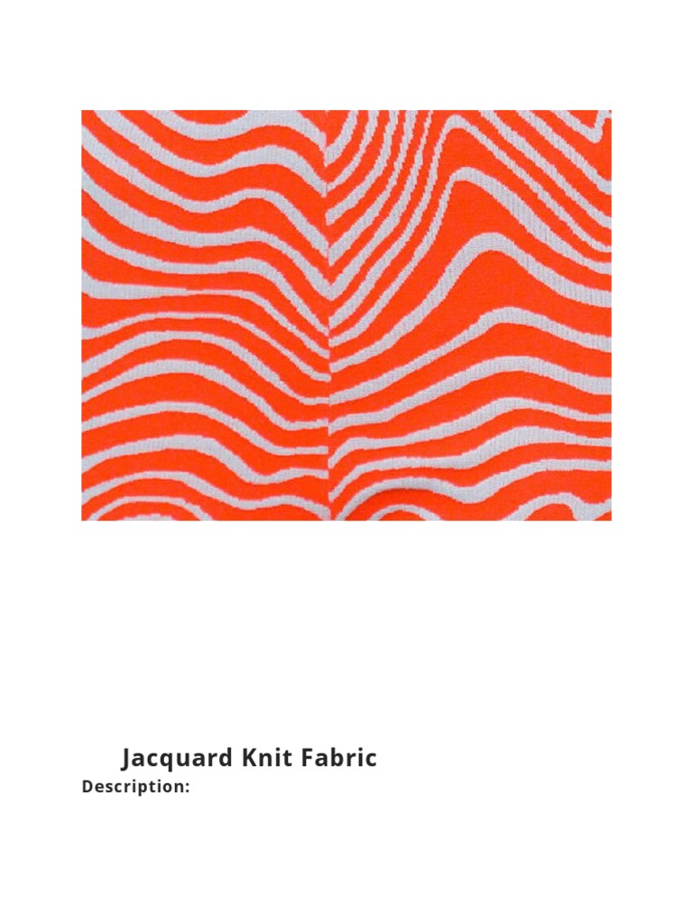 Jacquard Knit Fabric | PDF