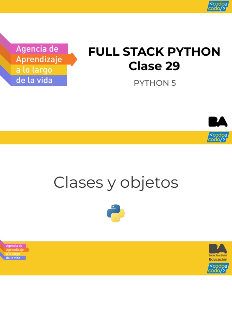 Clase 29. Python 5 | PDF | Objeto (informática) | Programación ...
