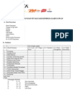 Form Penilaian Dan Evaluasi Kinerja Karyawan