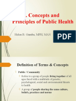 Concepts and Principles of Public Health