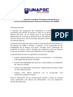 Proceso de Evaluacin Docente de Las Reas de Ingls y Francs Febrero Del 3 Al 7 2014