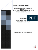 Kementerian Perhubungan: Kerangka Acuan Kerja/Tor Kegiatan Balai Diklat Transportasi Laut Tahun Anggaran 2015