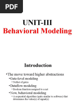 Behavioral Modeling