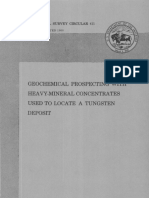 Geochemical Prospecting With Heavy Mineral Concentrates Used To Locate A Tungsten Deposit