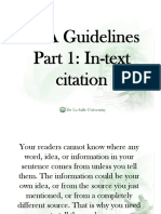 APA Guidelines Part 1: In-Text Citation
