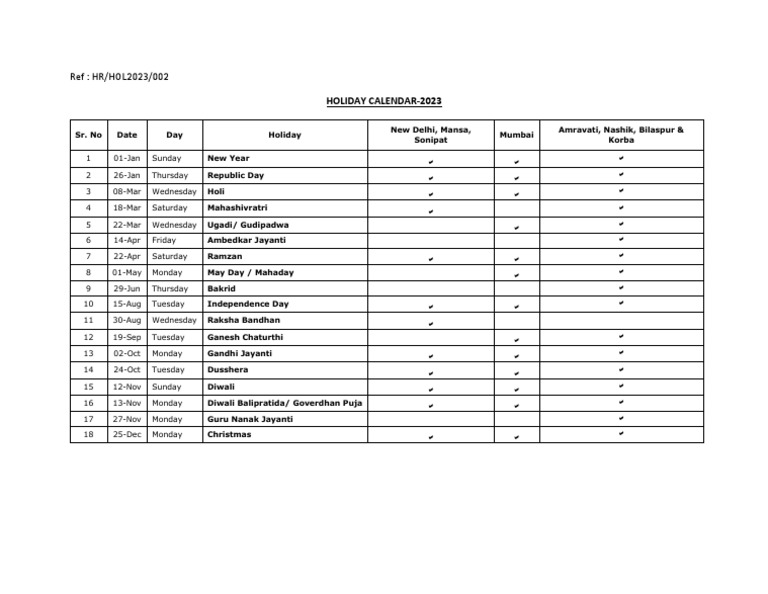 Holiday calendar 2023 ii pdf hindu worship religious festivals