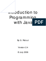 Introduction To Programming With Java: by G. Ridout