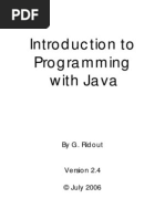 Introduction To Programming With Java: by G. Ridout