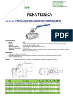 06 Ficha Tec 490.015.00 Válvula de Bola Inox 304 1000wog 2PC