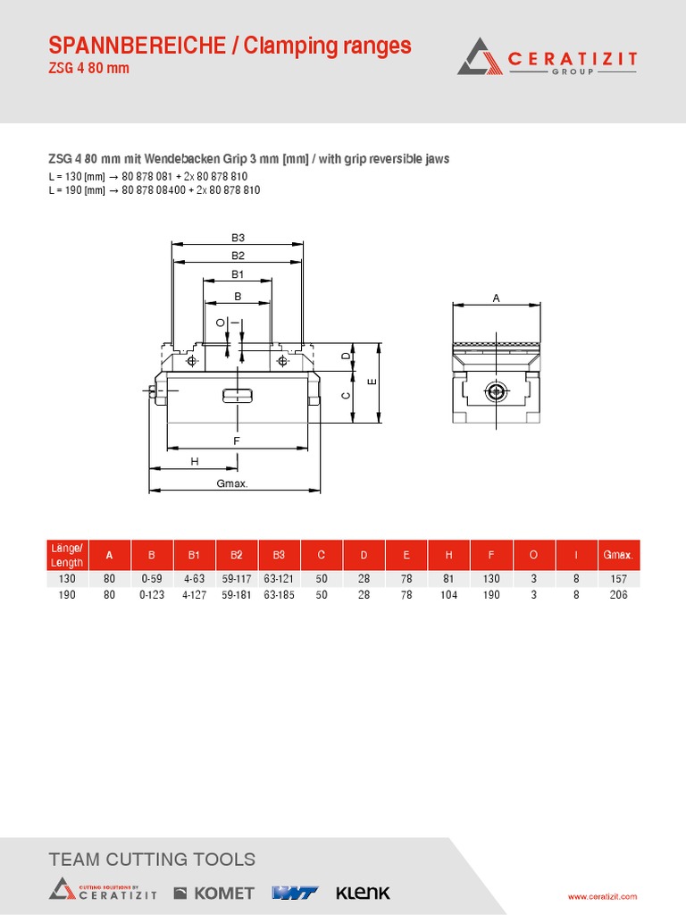 CERATIZIT Clamping Ranges PDF