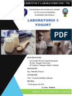 Informe Laboratorio 3 Grupo Yucas Pero No Camotes - Yogurt