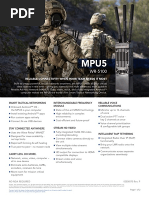 Mpu5 Spec Sheet | PDF