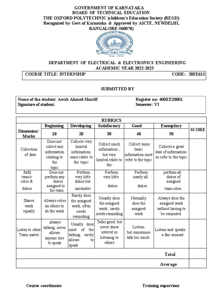 Rubric Pdf