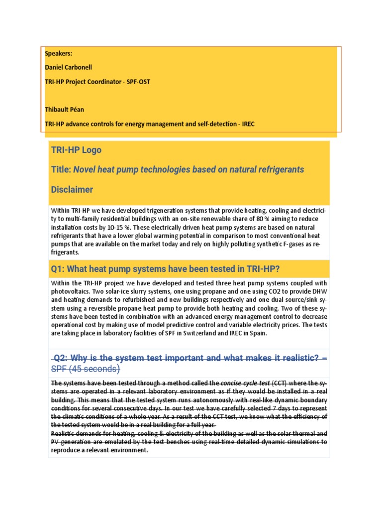 Innovative Natural Refrigerant Heat Pumps | PDF