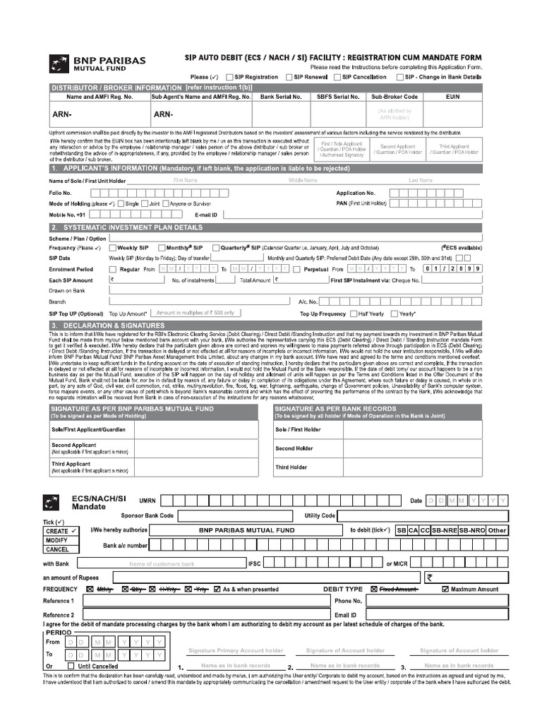 Sip form pdf