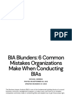 BIA Blunders - 6 Common Mistakes When Conducting BIAs