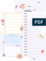 Purple Pastel Minimal Cute Illustrated Daily Planner A4