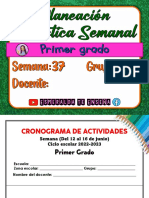 ?1° S37 PLANEACIÓN SEMANAL Esmeralda Te Enseña