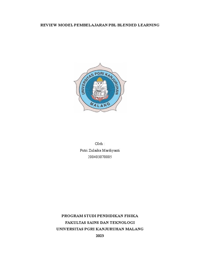Model PBL dalam Pembelajaran Hybrid | PDF