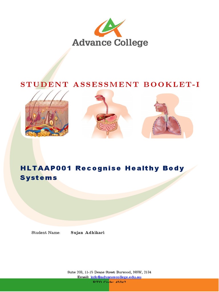 HLTAAP001 Recognise Healthy Body System SAB v3.0 - THEORY | PDF | Human ...
