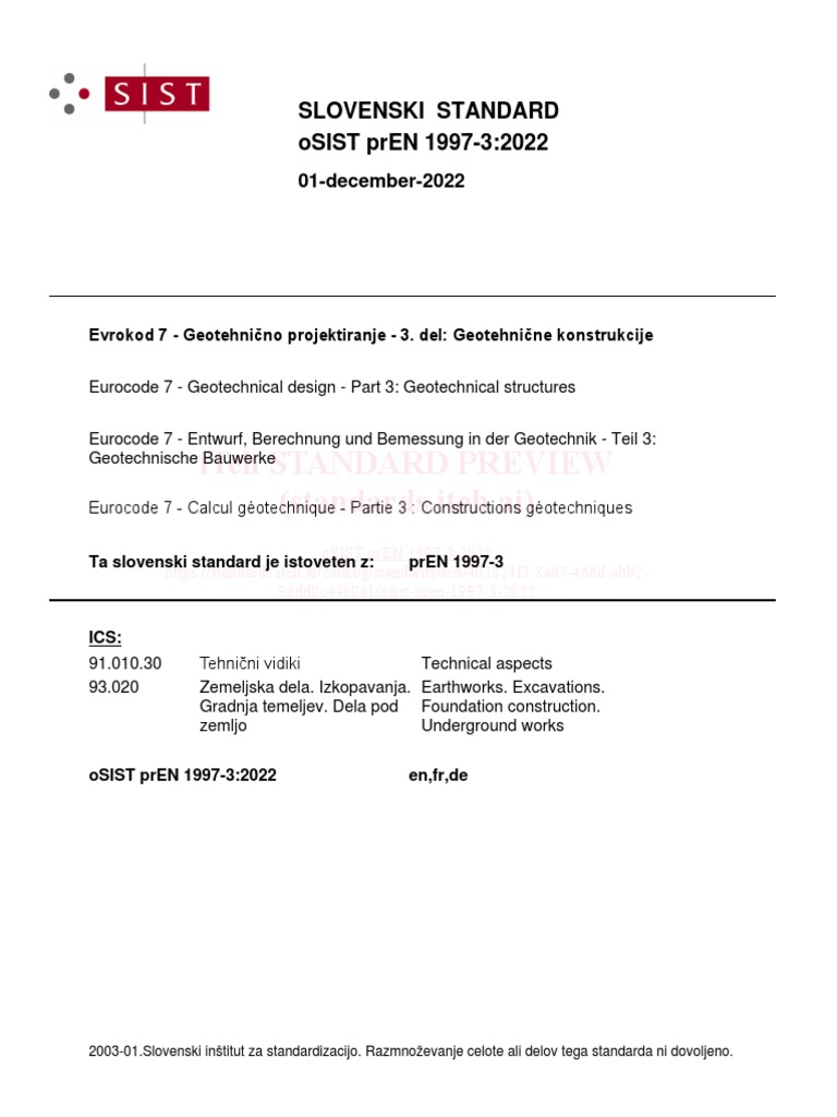 prEN 1997 3 2022 | PDF