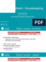 Moodle Refresh and Housekeeping