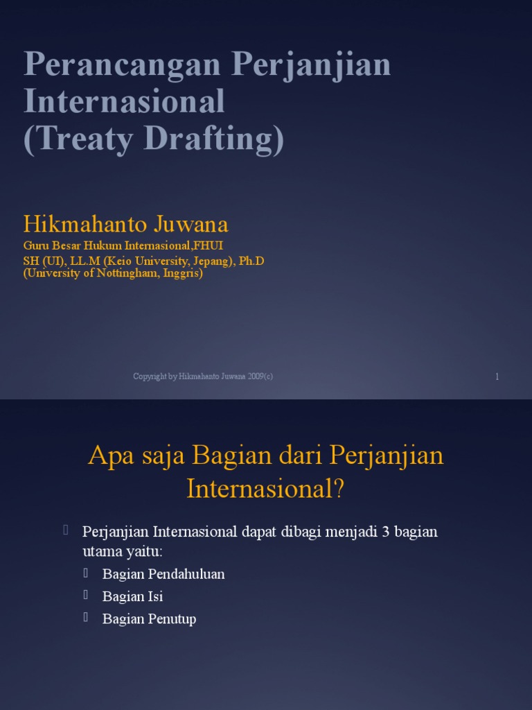 Struktur Perjanjian Internasional | PDF | Ratification | International ...