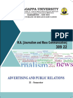 PG - M.A. - Journalism and Mass Communication - 309 22 - Advertising and PR - MAj & Mass Comm