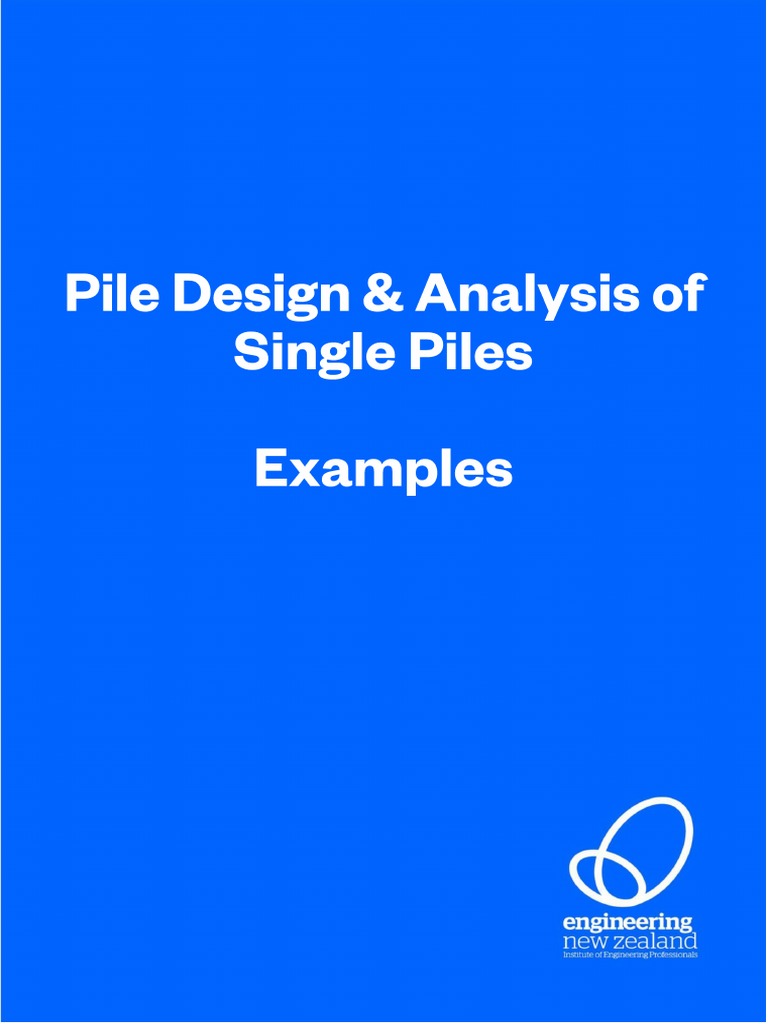 Pile Design & Analysis of Single Piles. Examples PDF Deep