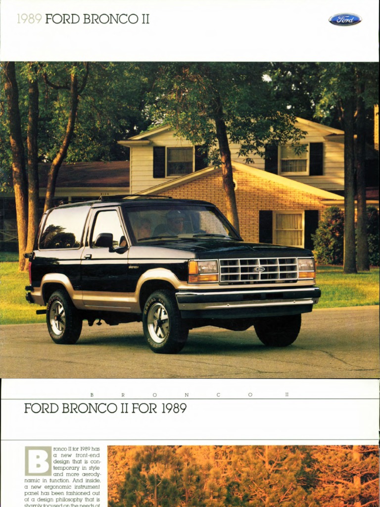 1989 FORD BRONCO OWNERS MANUAL PDF intelligence overview