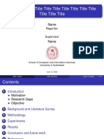 University of Hyderabad Presentation Template