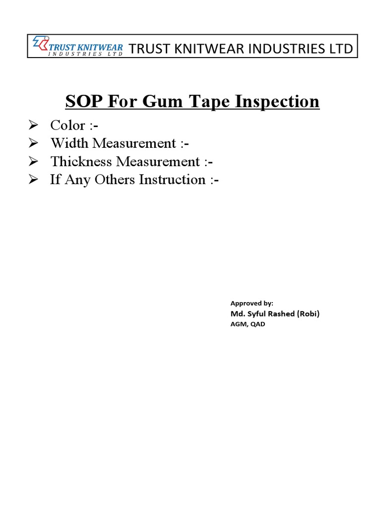 Gum Tape Inspection PDF