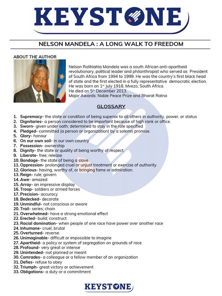 Nelson Mandela - A Long Walk To Freedom | PDF | Nelson Mandela | Apartheid