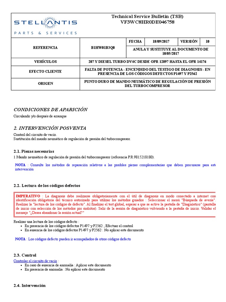 1PA7-B1HW01B3Q0-Falta de Potencia - Encendido Del Testigo de Diagnosis ...