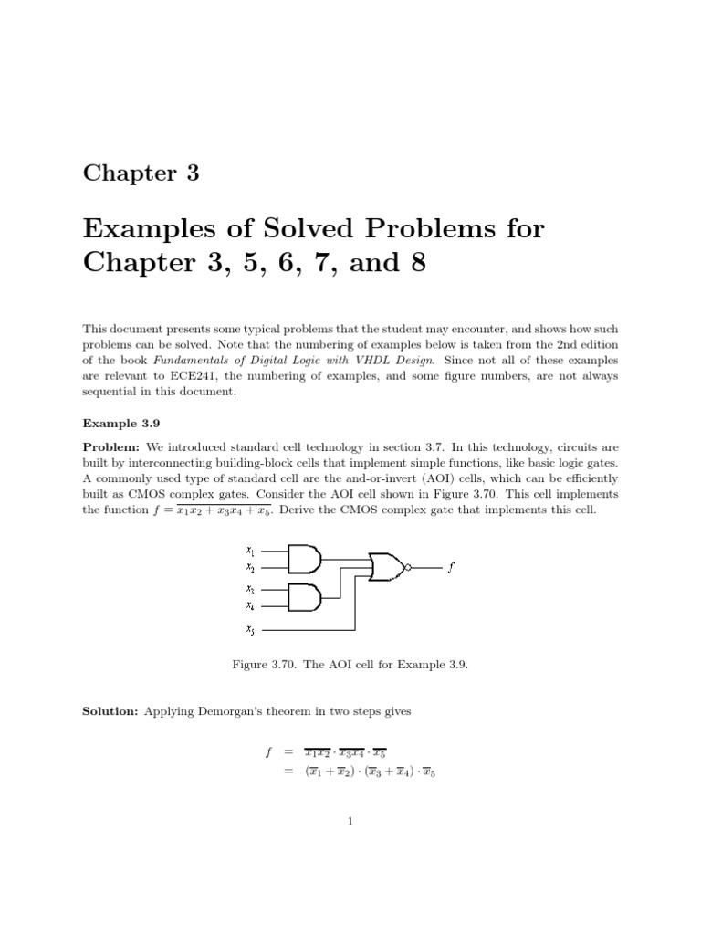 Solved Problems in Digital Logic Design | PDF | Cmos | Logic Gate