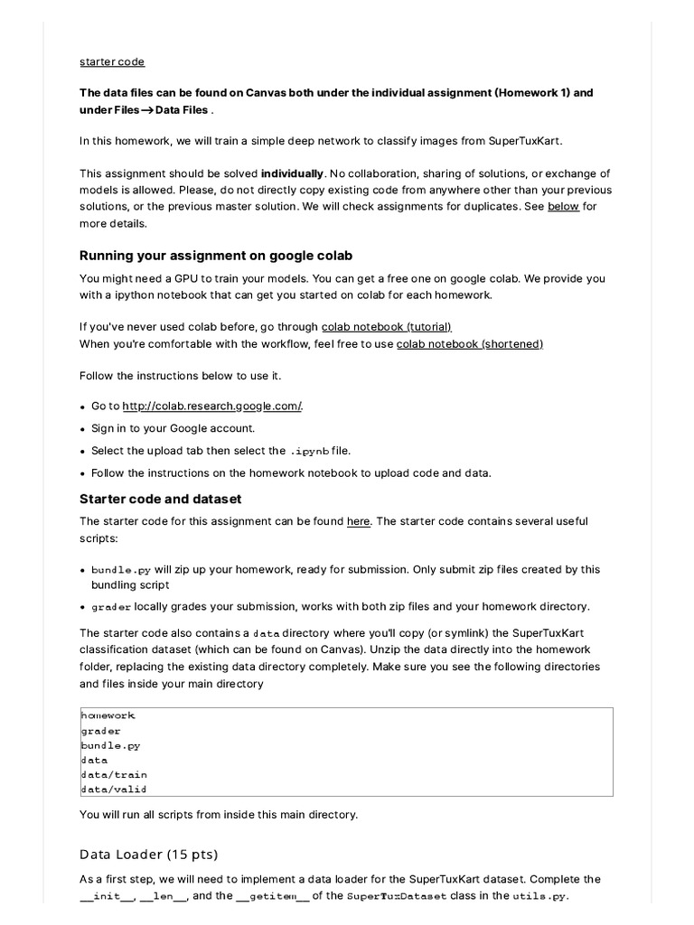 SuperTuxKart Image Classification Assignment | PDF | Computing ...